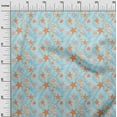 thumbnail image 3 of oneOone Cotton Flex Baby Blue Fabric Beach Seashell Quilting Supplies Print Sewing Fabric By The Yard 40 Inch Wide, 3 of 4