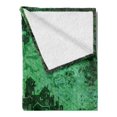 thumbnail image 2 of Abstract Soft Flannel Fleece Throw Blanket, City Composition Buildings Houses Town on Tree Branches Creative Monochromic Artwork, Cozy Plush for Indoor and Outdoor Use, 60" x 80", Green, by Ambesonne, 2 of 5