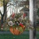 thumbnail image 1 of Pre-lit Artificial Christmas Hanging Flower Basket LED Lights Holiday Home Decor, 1 of 5