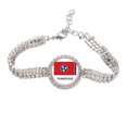 thumbnail image 1 of State Flag Contour Tennis Chain Anklet Bracelet Diamond Jewelry, 1 of 3