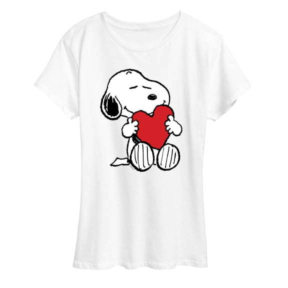 Peanuts - Valentine Snoopy Heart - Women's Short Sleeve Graphic T-Shirt