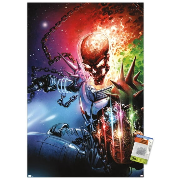 Marvel Ghost Rider - Cosmic Ghost Rider Destroys Marvel History #1 Wall Poster with Pushpins, 22.375" x 34"