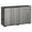 Grey and Black, variant on HOMCOM Kitchen Sideboard with Push-Open Drawers and Storage Cabinets