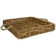 thumbnail image 5 of Northlight Set of 3 Square Natural Woven Water Hyacinth Serving Trays with Handles 16", 5 of 8
