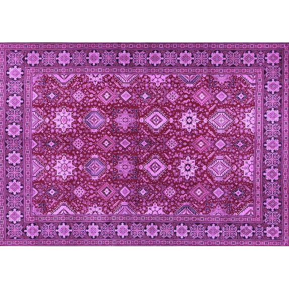 Ahgly Company Indoor Rectangle Persian Purple Traditional Area Rugs, 5' x 7'