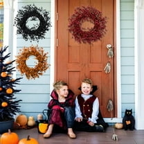 Xuniizn Fall Wreath 11.8" Fall Door Wreaths - Thanksgiving Indoor/Outdoor Fall Wreaths for Front Door, Autumn Wreath for Porches, Fireplaces & Holiday Party Backdrops, Fall Decorations for Home