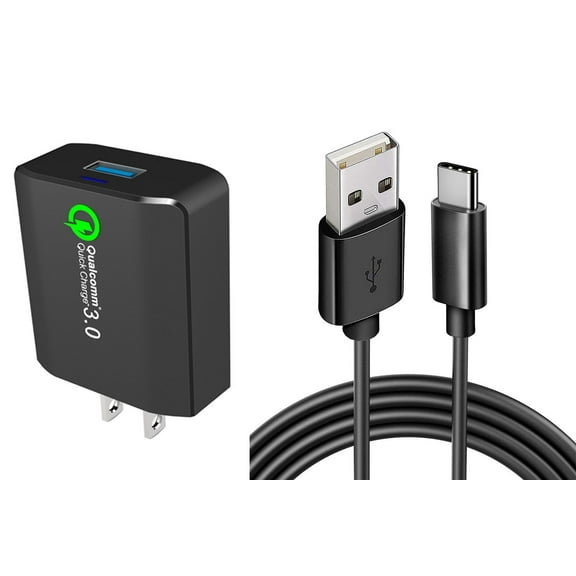 Home Charger for Motorola Moto Tab G70/G62 - 18W Fast 6ft USB Cable Type-C Turbo Charge Travel for Tab G70/G62