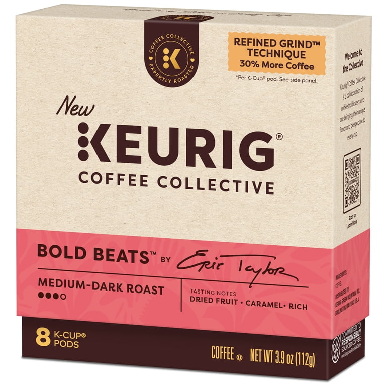 Keurig Coffee Collective, Bold Beats by Eric Taylor, Medium-Dark Roast  K-Cup Coffee Pods, 8 Count