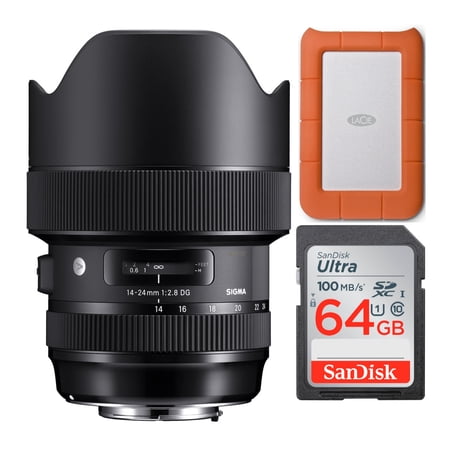 UPC: 0196271325208 | Sigma 14-24mm F2.8 DG HSM Art Lens for Canon Hard Drive Bundle
