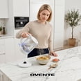 thumbnail image 4 of OVENTE Electric Kettle with 1.5L Borosilicate Glass, 1500W Fast Boiling Water Heater for Coffee or Tea, Easy to Fill Lid, Auto Shut-Off, Boil-Dry Protection & Stainless Steel Filter, White KG516W, 4 of 9
