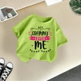 thumbnail image 5 of Little Kid Kid Girls Cute Graphic Round Neck Short Sleeve Tee Summer Casual T Shirt Baby Girl Tops Shirt Kids Long Sleeve Long Tops Kids Girls Shirts Christmas Shirts Top 7-8 Years Green, 5 of 5