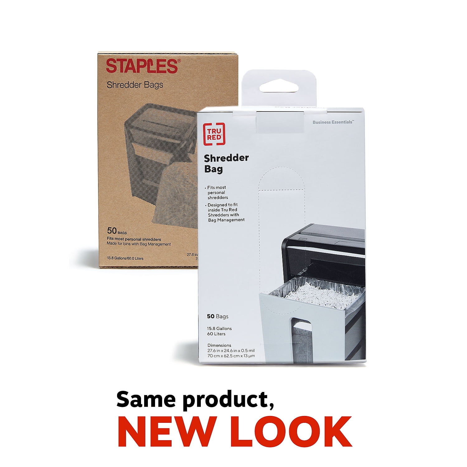 TRU RED Shredder Bags 15.8 Gal (22403) 50 Per Pack TR22403CC