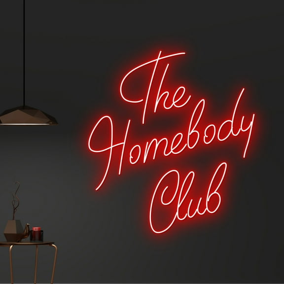Handmadetneonsign Custom The Homebody Club Neon Sign, Custom Quote Name LED Light, Homebody Led