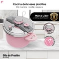 thumbnail image 2 of Bogner Olla de Presión 6L Acero Inox Rosa BPC06P, 2 of 9