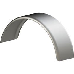 Tow Zone Single Round Steel Trailer Fender, Fits 13in.-14in. Tires, 28 1/2in. x 9in. x 13in.