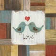 thumbnail image 2 of Tava Studios 20x20 Gold Ornate Wood Framed with Double Matting Museum Art Print Titled - Love Birds, 2 of 4