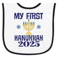 thumbnail image 2 of Inktastic 2025 Babys My 1st Hanukkah Baby Terry Cloth Bib, 2 of 3
