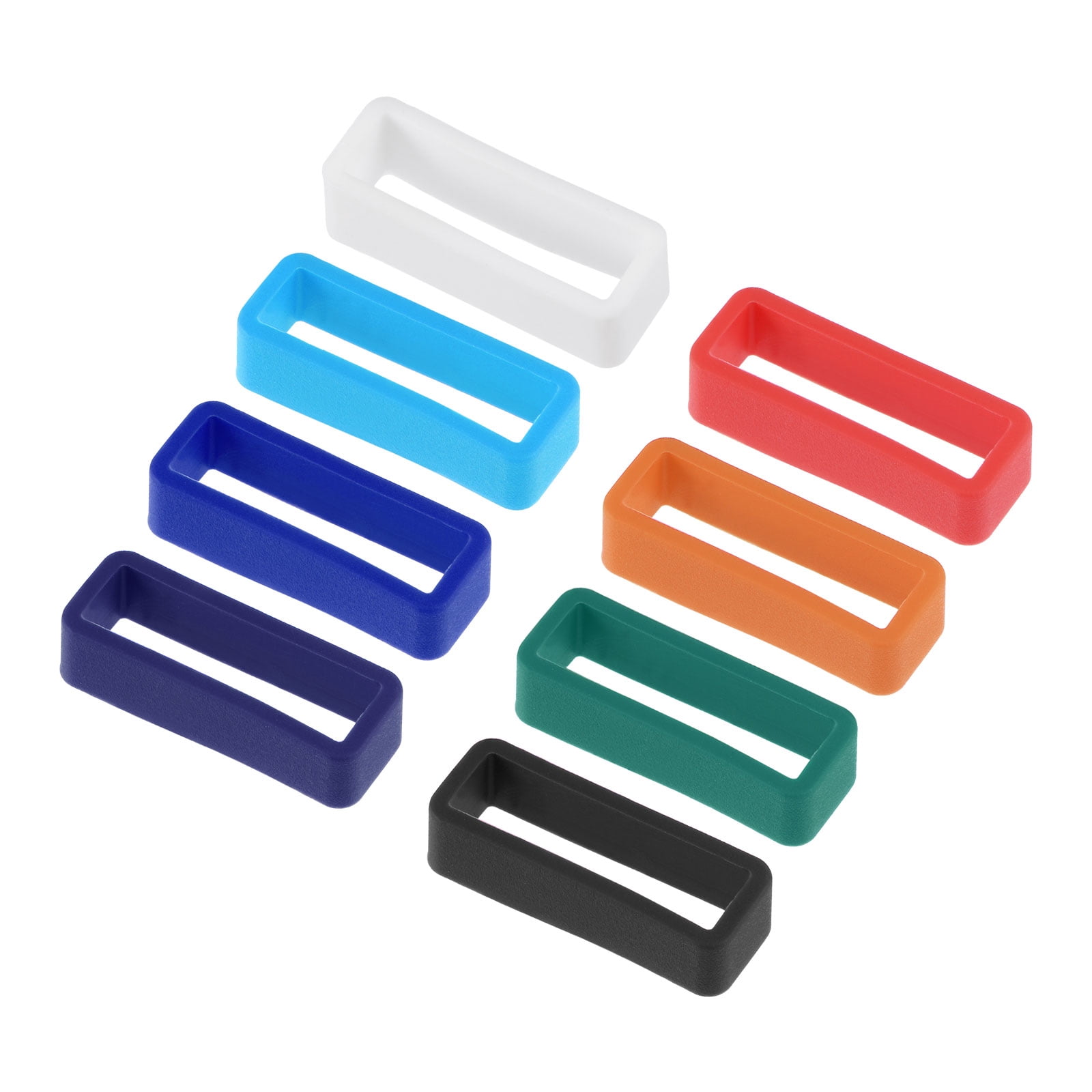 Unique Bargains 16mm Silicone Watch Band Strap Loops Replacement Fastener 24mm