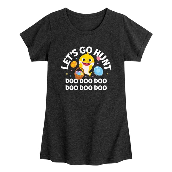 Baby Shark - Easter Let's Go Hunt - Toddler Girls Fitted Short Sleeve T-Shirt