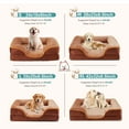 thumbnail image 3 of CONCETTA 42"x32" Orthopedic Dog Bed, XL Pet Sofa Bed with Egg Crate Foam Support, Machine Washable Cover, Brown, 3 of 8