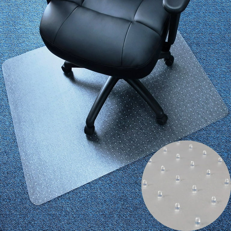 OverPatio Rectangle PVC Home Office Chair Floor Mat Studded Back for Pile Carpet 36 x 48 Walmart
