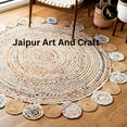 thumbnail image 5 of Jaipur Art And Craft Round Jute Rug Indian Natural Fiber Handmade Home Decor New Design (3x3 Sq Ft), 5 of 5