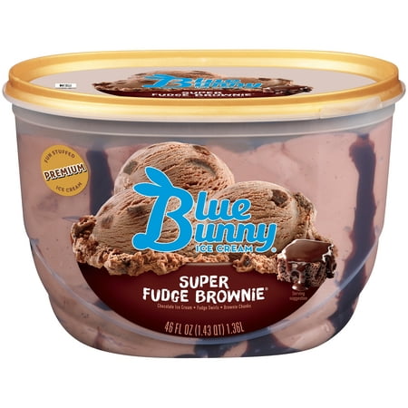 Blue Bunny Super Fudge Brownie Ice Cream 46 fl oz - Walmart.com