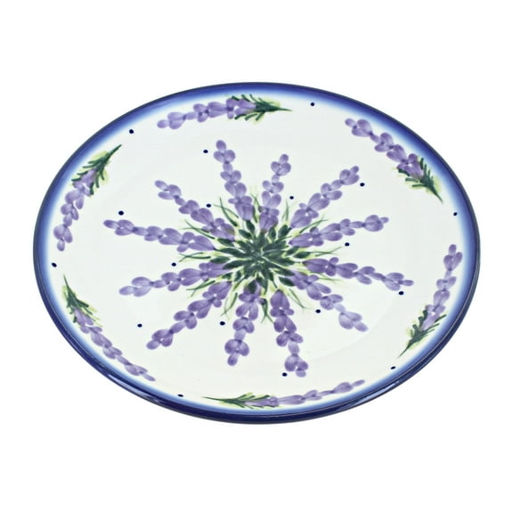Blue Rose Polish Pottery Lavender Fields Dessert Plate