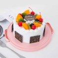 thumbnail image 4 of HAOAN Cake Box Round Cake Stand with Lid and Foldable Handle 10 Inch Portable Cake Container Cake Ornaments  Suitable for Storage Birthday Cakes Cupcakes Nuts Fruits, 4 of 8