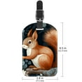 thumbnail image 6 of Square 2Pack PU Leather Squirrel Cruise Luggage Tag with Privacy Cover and Name ID Tag for Travel Handbags Backpacks Luggage Tags, 6 of 6