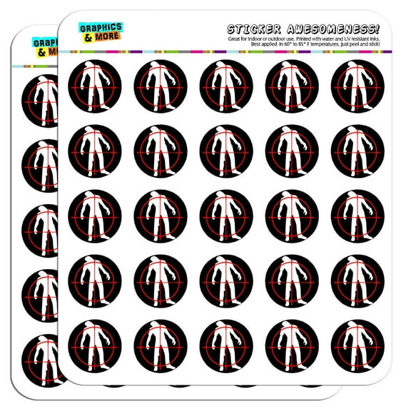 Zombie Outbreak Response Team Zombie Hunter 1" Scrapbooking Crafting Stickers