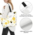 thumbnail image 3 of ZICANCN Funny Bees Watercolor Flowers Tote Bag, Grocery Bags Reusable Shopping Bags with Handles Durable Foldable Washable for Women Men, 3 of 8