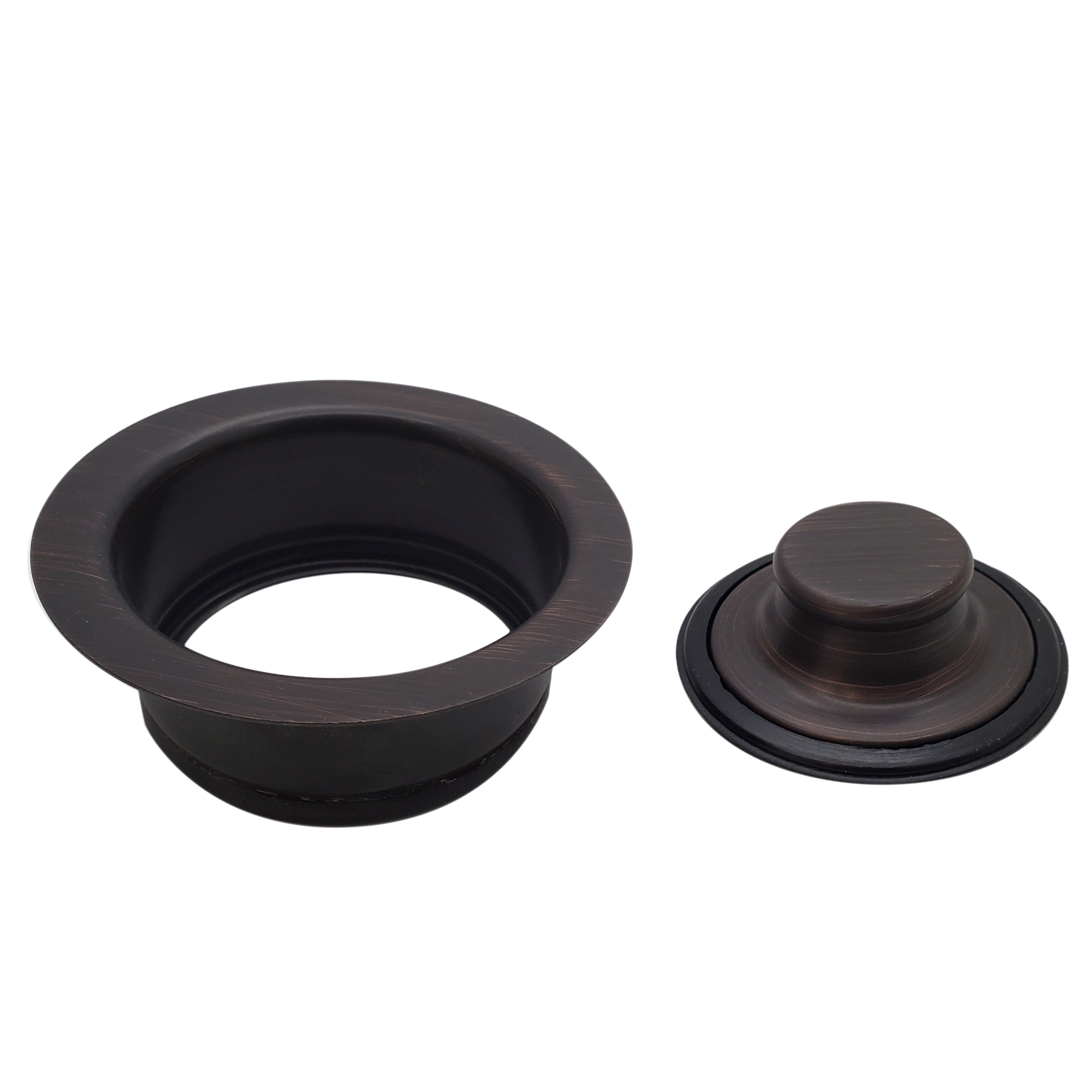 Westbrass Kitchen Sink Waste Disposal Drain Flange and Stopper, Antique Bronze