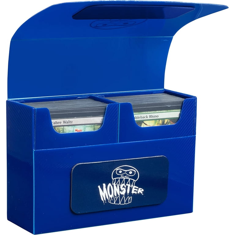 Monster Protectors Trading Card Double Deck Box with Magnet - Blue