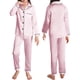 thumbnail image 3 of Niñas Ropa Color Sólido Manga Larga Traje de Hogar 60% Algodón 40% Lino, Invierno Bebé Niños Ropa Conjunto para Niño Pequeño, 3 of 5