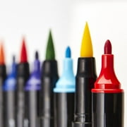 KINGART PRO Dual Tip Brush/ Fine Markers Set – 48 Vibrant Art Markers for Drawing and Adult Coloring