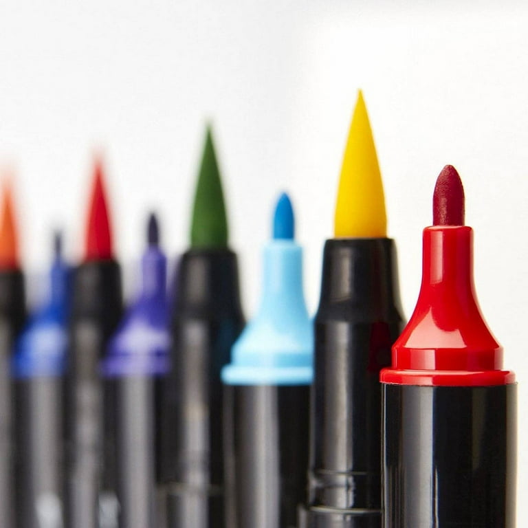 Kingart Twin-Tip Sketch Markers, Set of 24 Unique & Vivid Colors