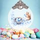thumbnail image 1 of Uuiauoio Glass Easter Ornament 2D Flat Pendant with Bunny Egg Designs for Tree Gift Basket Filler Holiday Party Decorations Keepsake, 1 of 5