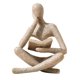 thumbnail image 1 of Bookshelf Decor Thinker Statue - Abstract Art Reading Thinker Sculpture Figurine Aesthetic, Modern Home Decoration for Living Room Office Shelves Coffee Table Desk Decor(Beige)8.5*6*11.5cm, 1 of 5