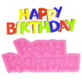 thumbnail image 4 of Molde de silicona Antiadherente DIY de felicitación para Galleta pastel Fondant Chocote pudín rosado Soledad, 4 of 9