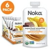 Noka Fruit Smoothie Pouch, Banana Cocoa Peanut Butter, 6 Pack, 4.22oz