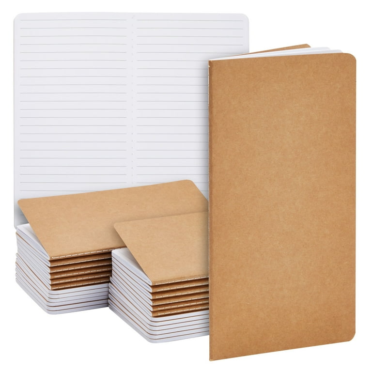 24 Pack Kraft Paper Notebook, Blank Journals Bulk for Travelers