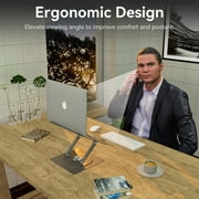Laptop Stand for Desk, HFLRZZ Aluminum Adjustable Stand of Laptop with 360 Rotating Base, Ergonomic Computer Stand Holder for MacBook, Air, Pro, All Laptops up to 16 inches, for Home, Gift ideal