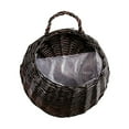 thumbnail image 1 of Willow Straw Flower Pot Wicker Rattan Wall Hanging Flowerpot Home Garden Decoration Flower Basket Container, 1 of 9