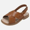 thumbnail image 6 of UngA Girls Wedge Sandals Girls Sandals Low Heel Sandals Flower Design with Strap Shoes for Wedding Princess Shoes(Toddler/Little Kid/Big Kid) Flower Girl Sandals(Brown,Size 10), 6 of 6