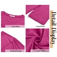 thumbnail image 5 of Fantaslook Women Plus Size Tops Pleated Crewneck Long Sleeve Shirts Dressy Casual Blouses Fall Tunic Tops, 5 of 7