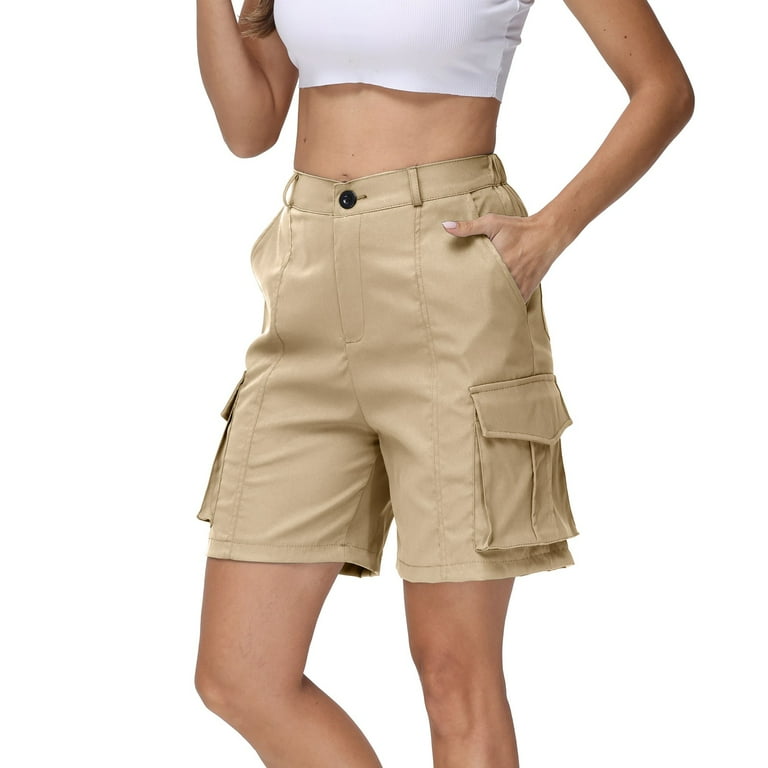 【GOLDEN BEAR】 (WOMEN) Bermuda Cargo Shorts Mohiass Bermuda Shorts for Women Cargo Shorts Knee Length 6