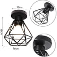thumbnail image 5 of Easy to Install Semi Flush Mount Ceiling Light, Industrial Ceiling Light Fixture with Wide Application for Retro Black Design (1PCS), 5 of 5