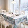 thumbnail image 5 of Honeplcked Christmas Tablecloth Decorations, Winter Snowman House White Washable Rectangle Table Cloth for Party Picnic Dinner Decor 70 x 55Inch, 5 of 6