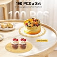 thumbnail image 5 of Gold Charger Plates Bulk 100Pcs Elegant Gold Chargers for Dinner Plates Wedding & Event Decorative Charger Plates Set, 5 of 13